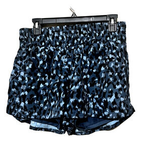 Anko Active Australia Running Shorts yoga gym US M AU sz 14 lined blue camo